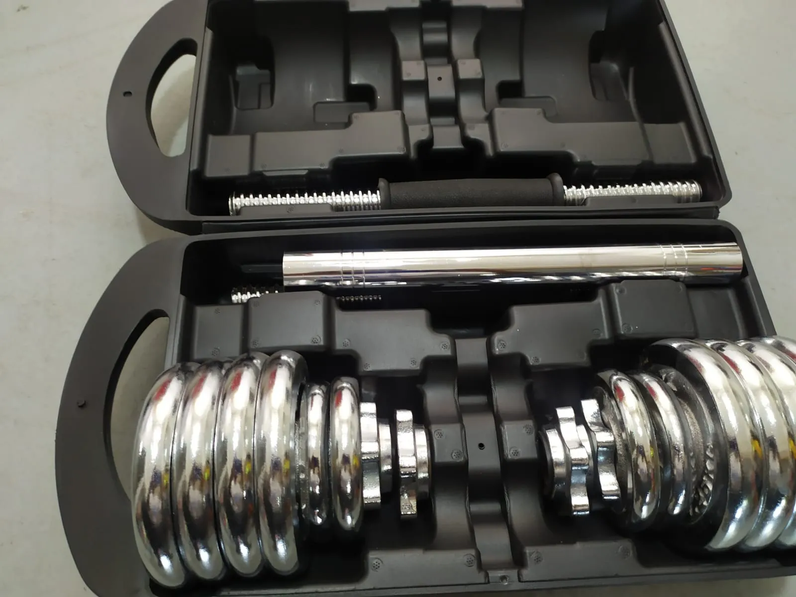 15KG Adjustable Chrome DumbBell Set  