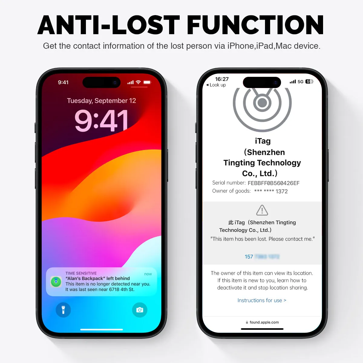 2-in-1 Personal Alarm with Apple Find My Smart Tracking