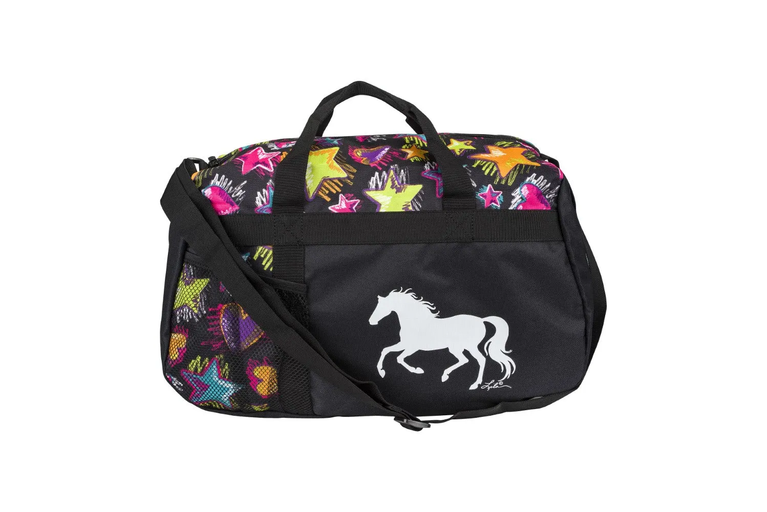 AWST Int'l "Lila" Galloping Horse Duffle Bag- Stars & Hearts