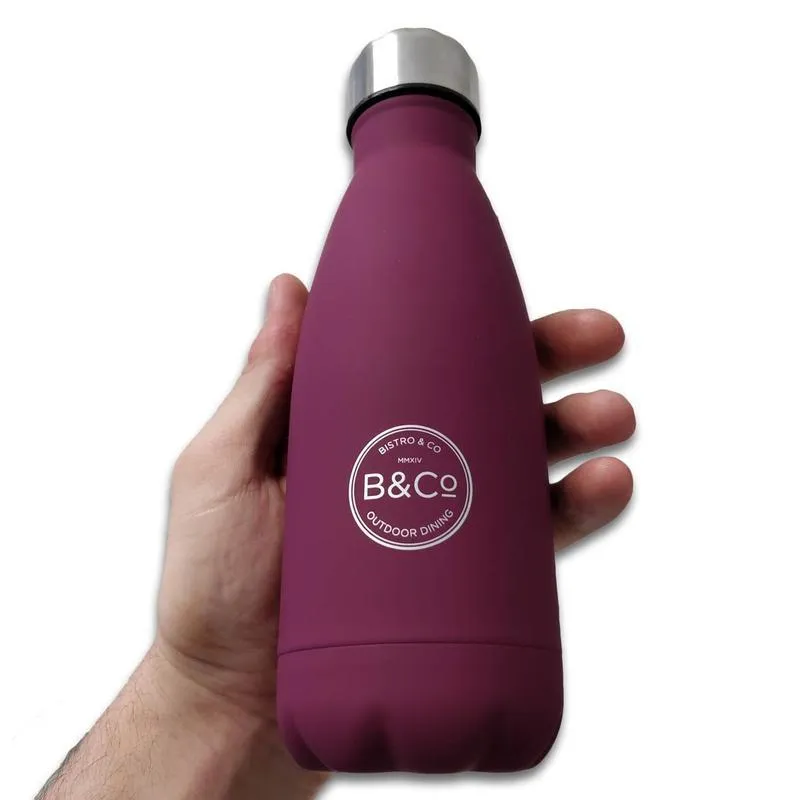 B&Co Hamelin 350ml Bottle Flask with Rubberized Matte Finish