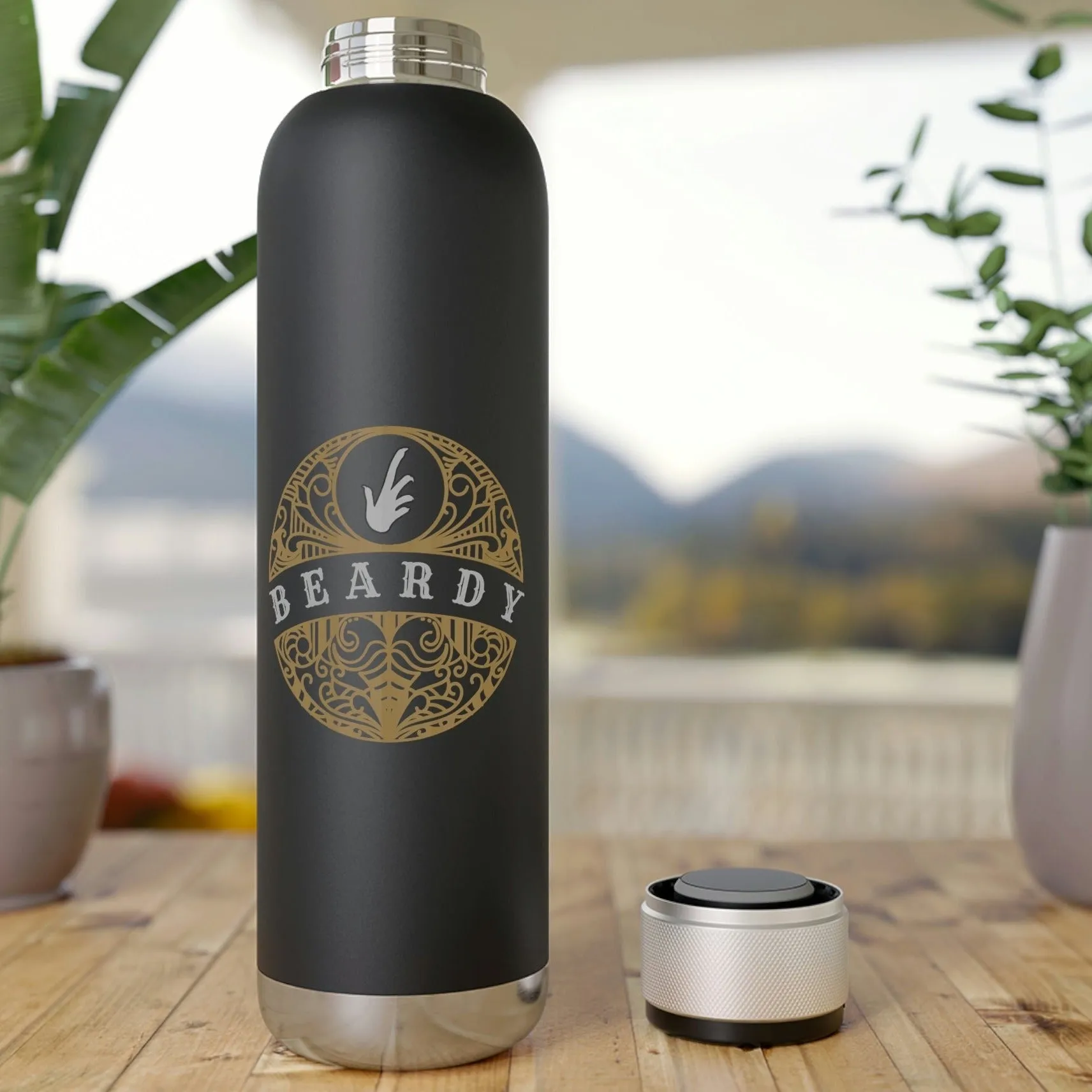 Beardy Tattoo (Bearded Dragon) | Soundwave Copper Vacuum Audio Bottle 22oz