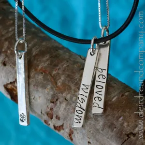 Blessing Bar Necklace ~ Custom ~ Front & Back