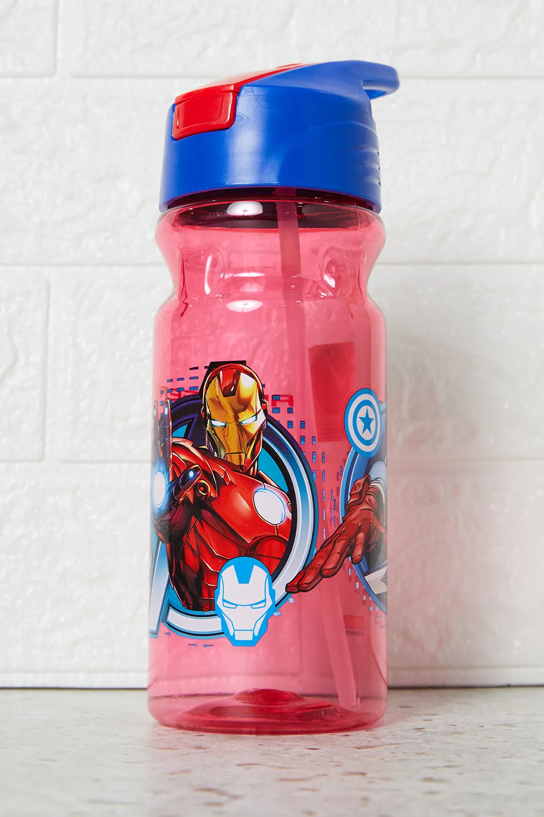 Boys Red Avengers Sport Water Bottle