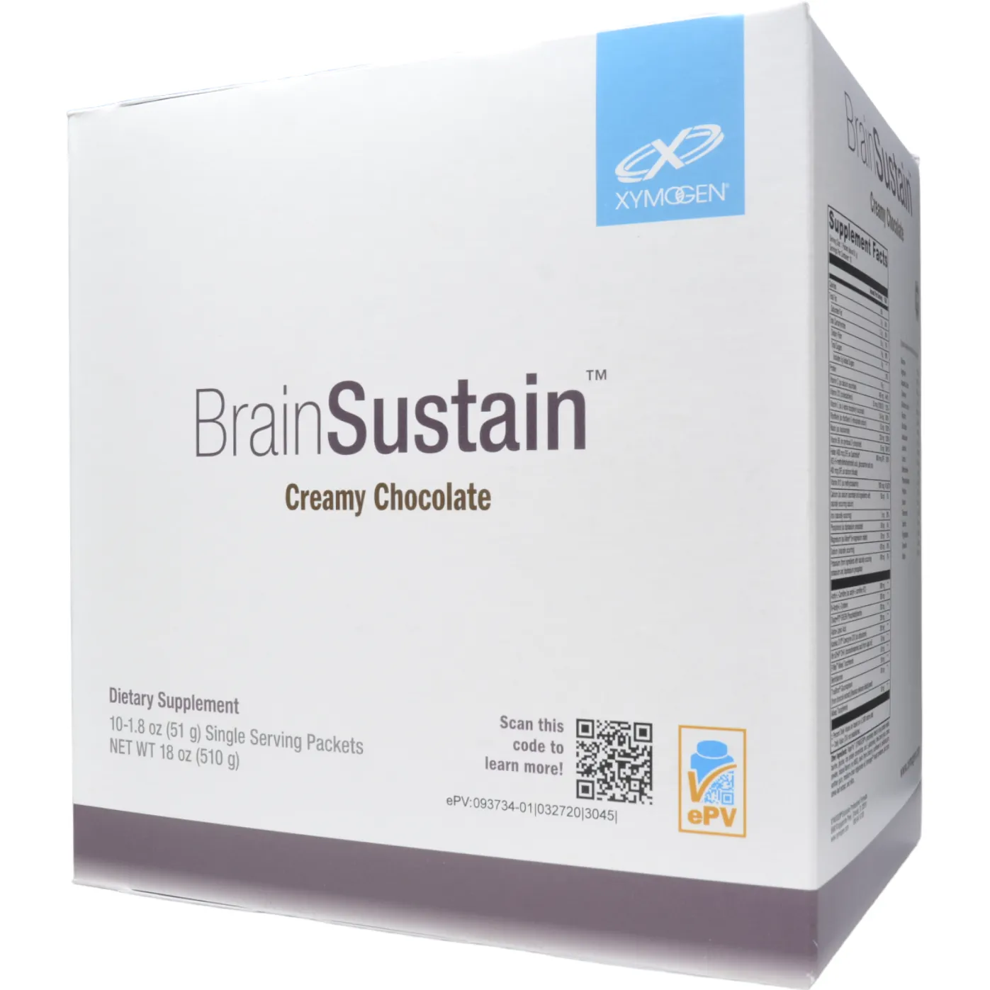 BrainSustain: Creamy Chocolate 10 Servings by Xymogen