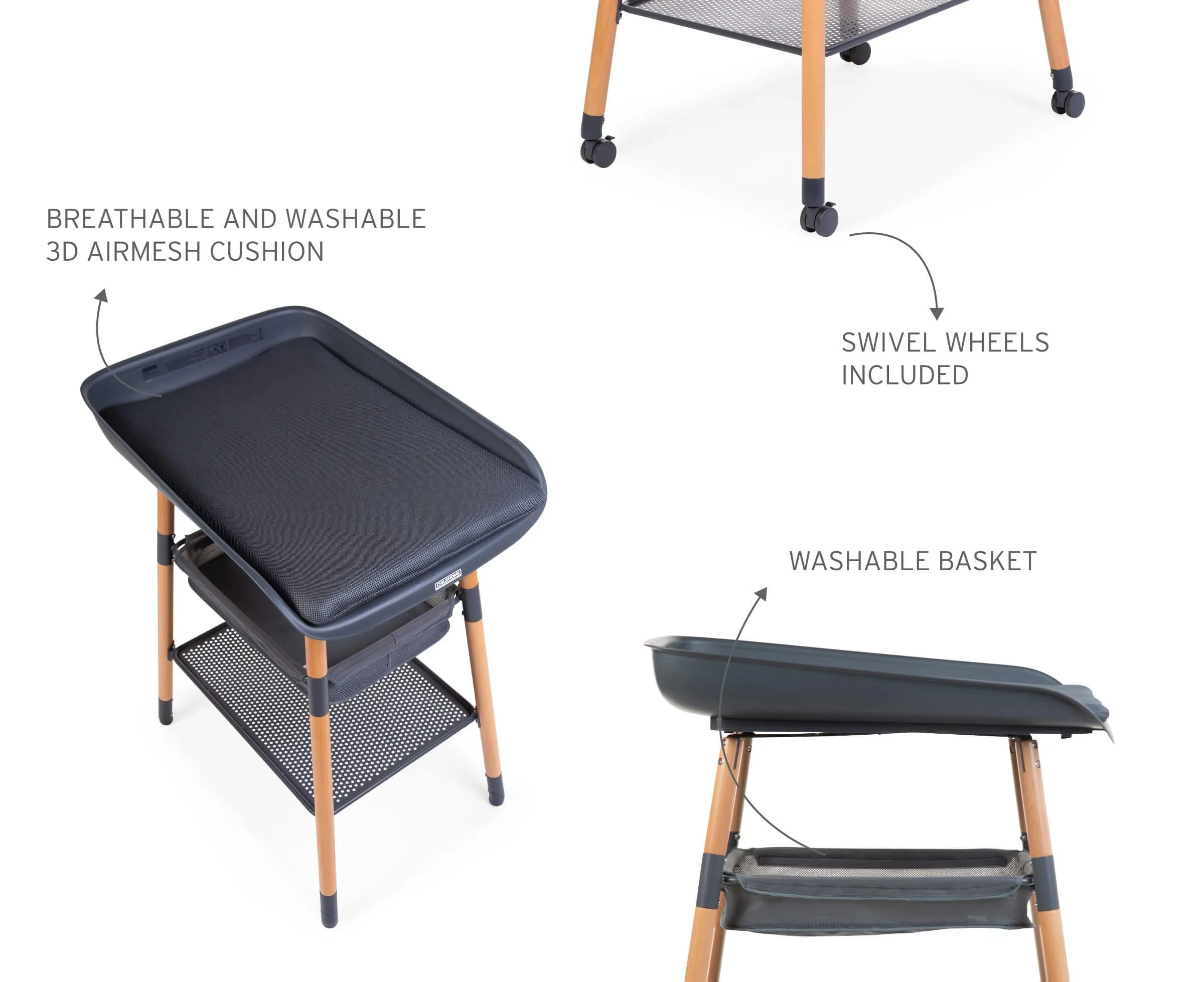 Childhome Evolux Changing Table - Natural Anthracite