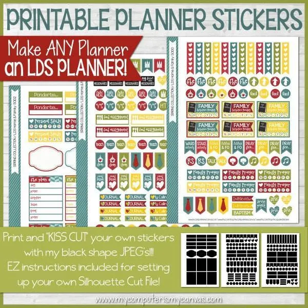 Church Family Planner Sticker Kit PRINTABLES