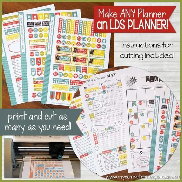 Church Family Planner Sticker Kit PRINTABLES