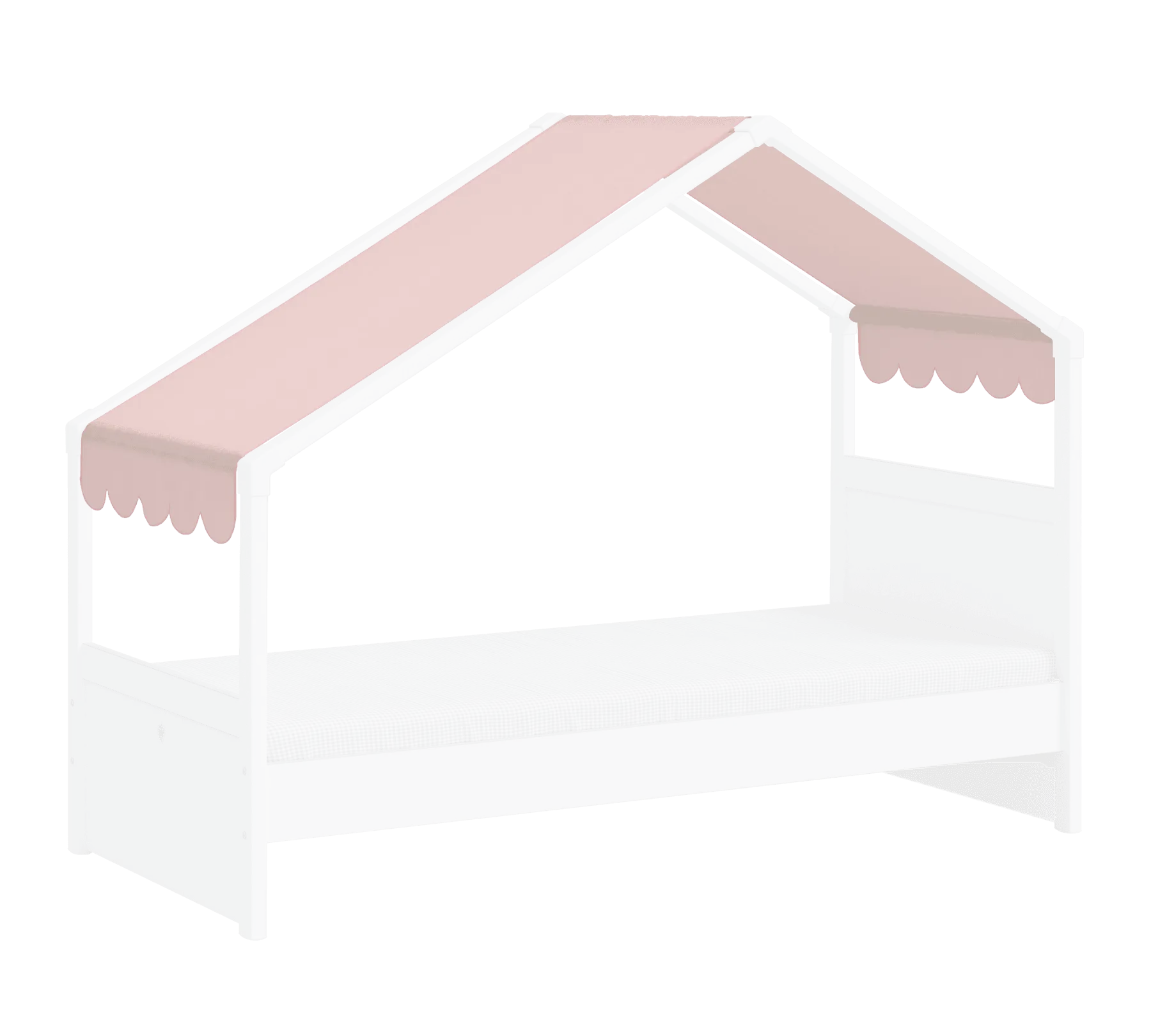 Cilek Montes White Side Roof Bed (90x200 Cm) - Dual Height