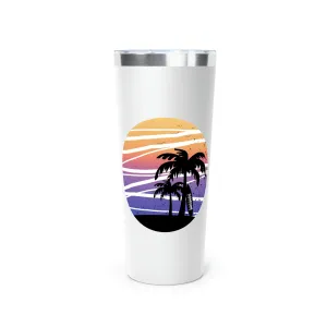 Coastline Summertime Sunset Copper Vacuum Insulated Tumbler, 22oz