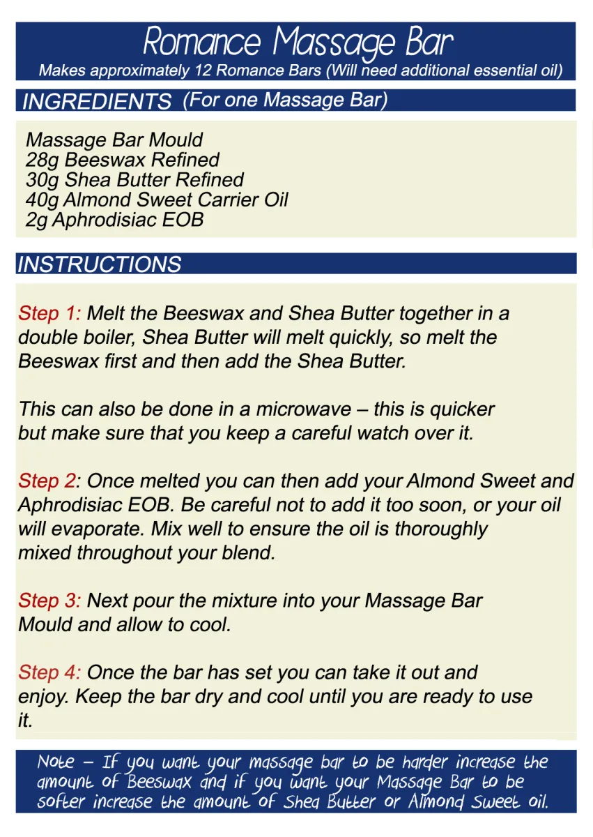 Create Your Own – Romance Massage Bar