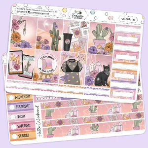 Crystal Cactus Hobonichi Cousin Weekly Sticker Kit