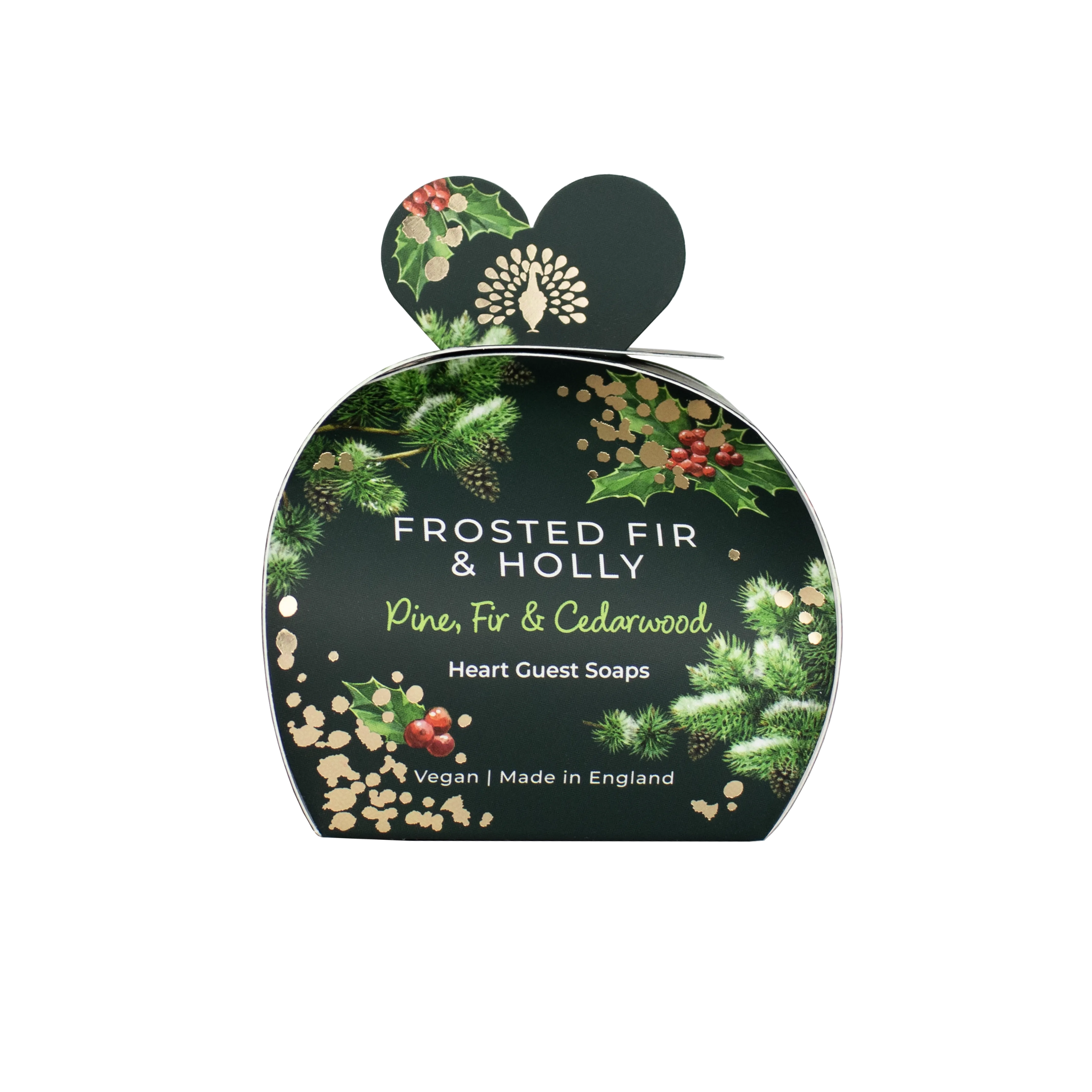 English Soap Company Christmas Tidings Frosted Fir and Holly Guest Soap 3 x 20g