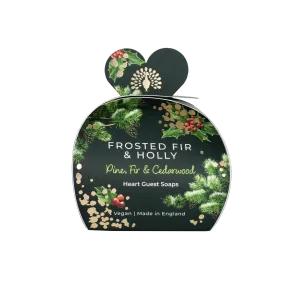 English Soap Company Christmas Tidings Frosted Fir and Holly Guest Soap 3 x 20g