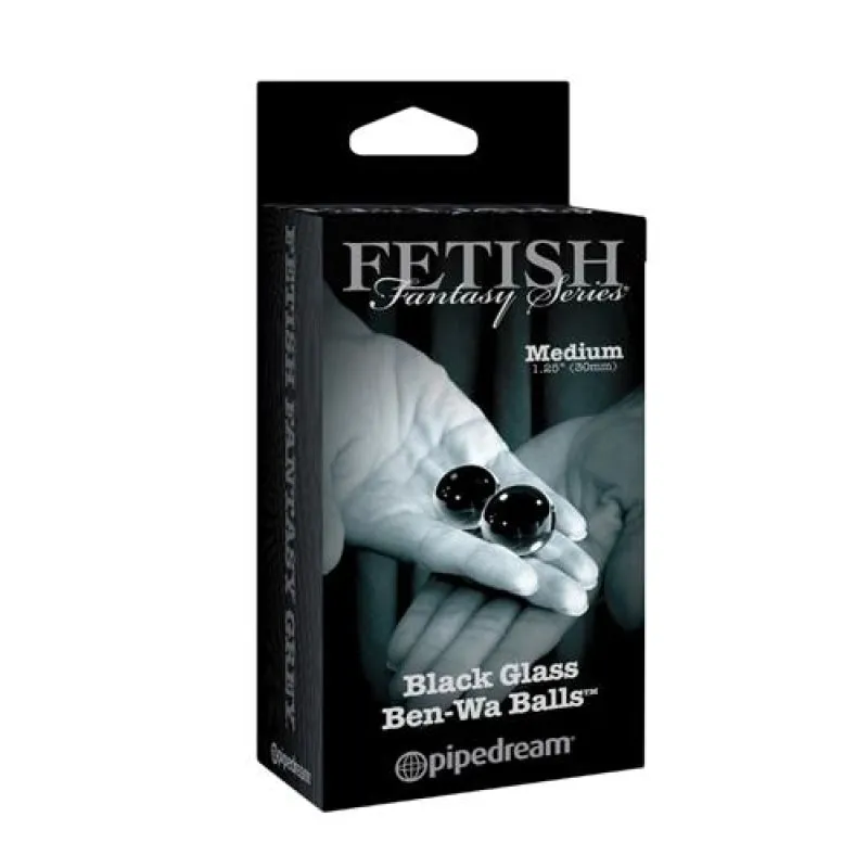 Fetish Fantasy Series Limited Edition Glass Ben-Wa Balls - Medium - Black