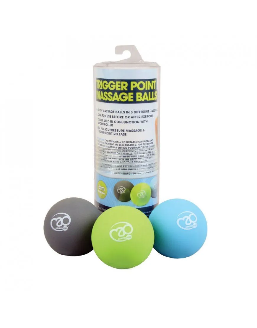 Fitness Mad Massage Trigger Point Intensity Massage Ball Set Muscle Pain Relief