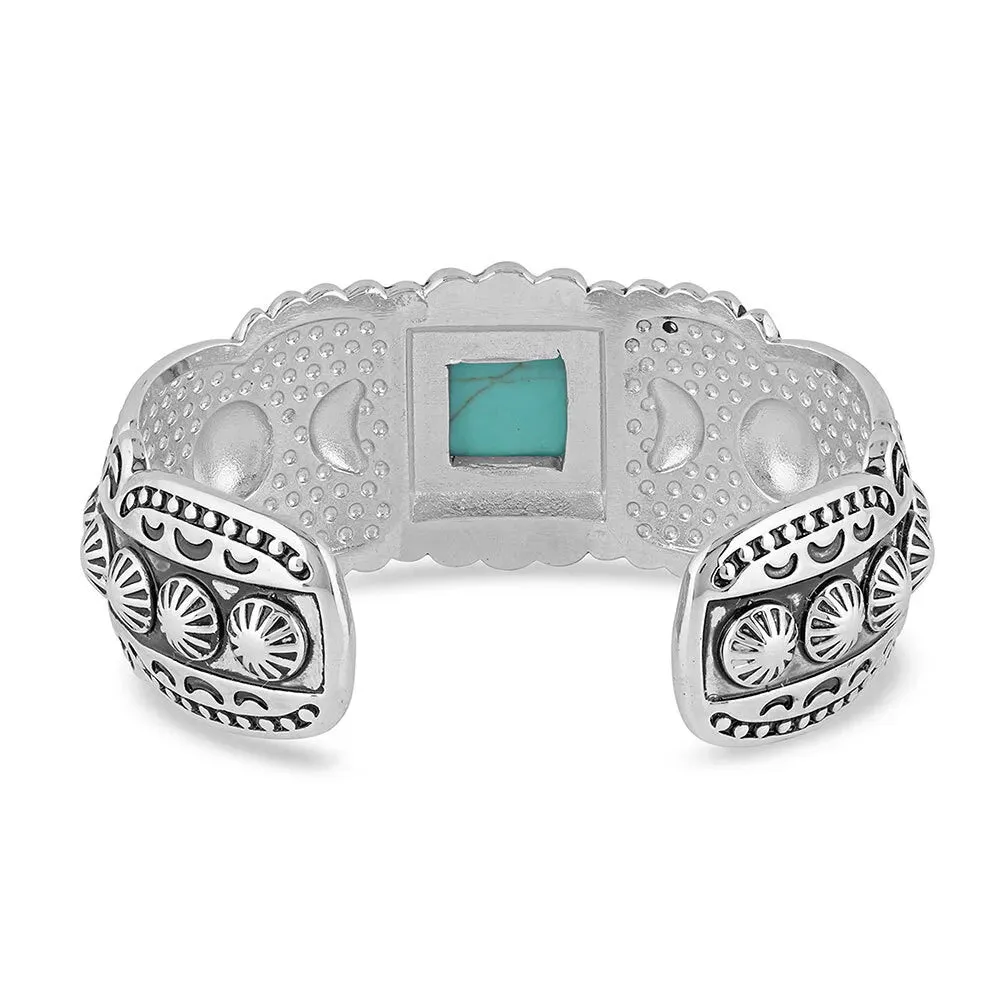 Flourished Turquoise Cuff Bracelet