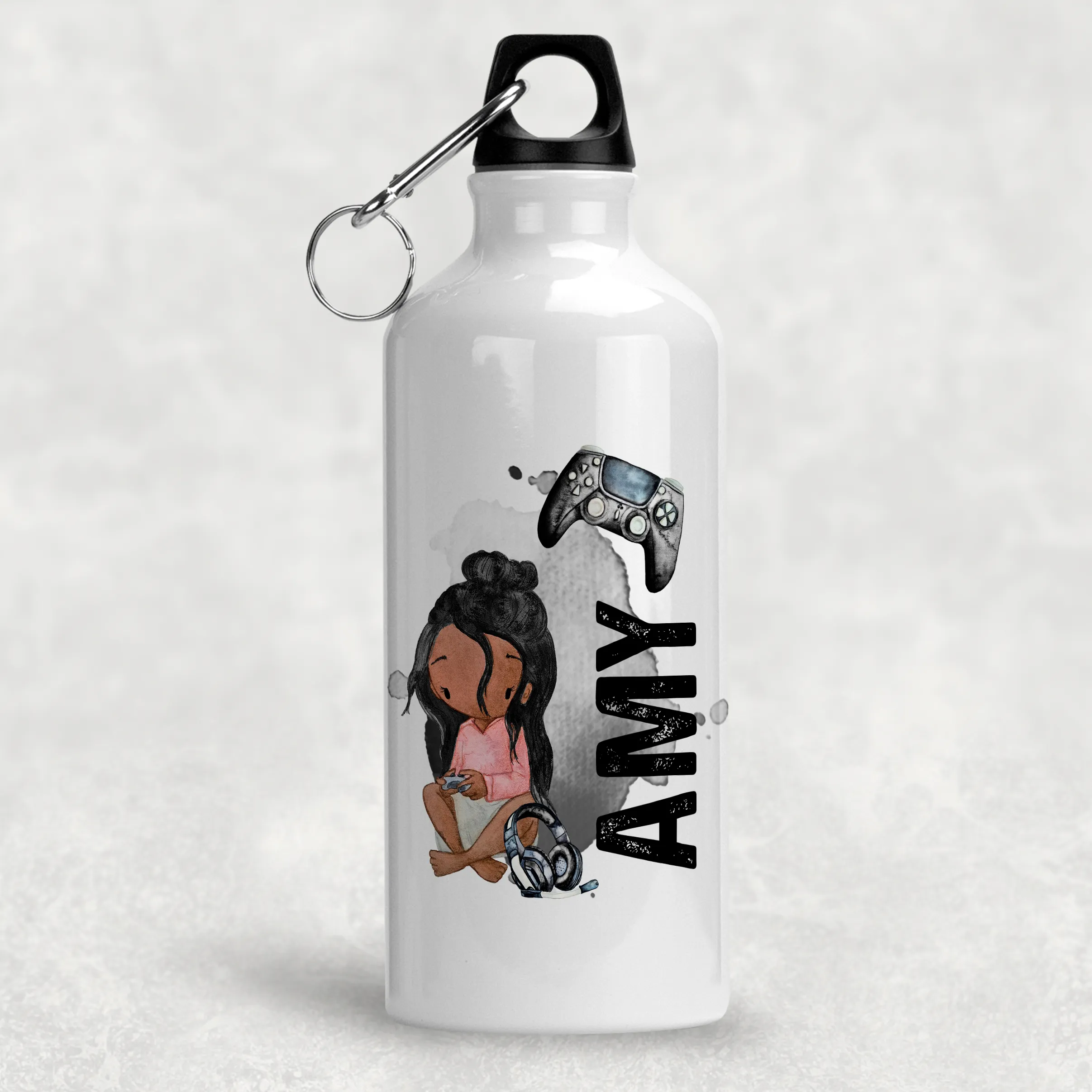 Gamer Character Personalised Water Bottle - 400/600ml