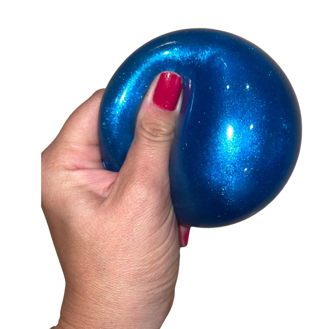 Glitter Squish Ball Sensory Fidget Toy 7cm