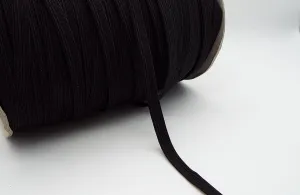 Haberdashery Elastic Corded Elastic 8mm Black Corded Elastic