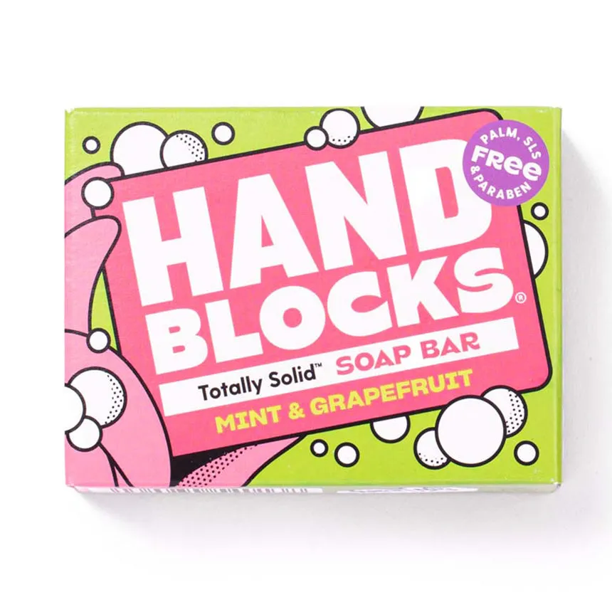 Hand Blocks Hand Soap Bar - Mint & Grapefruit