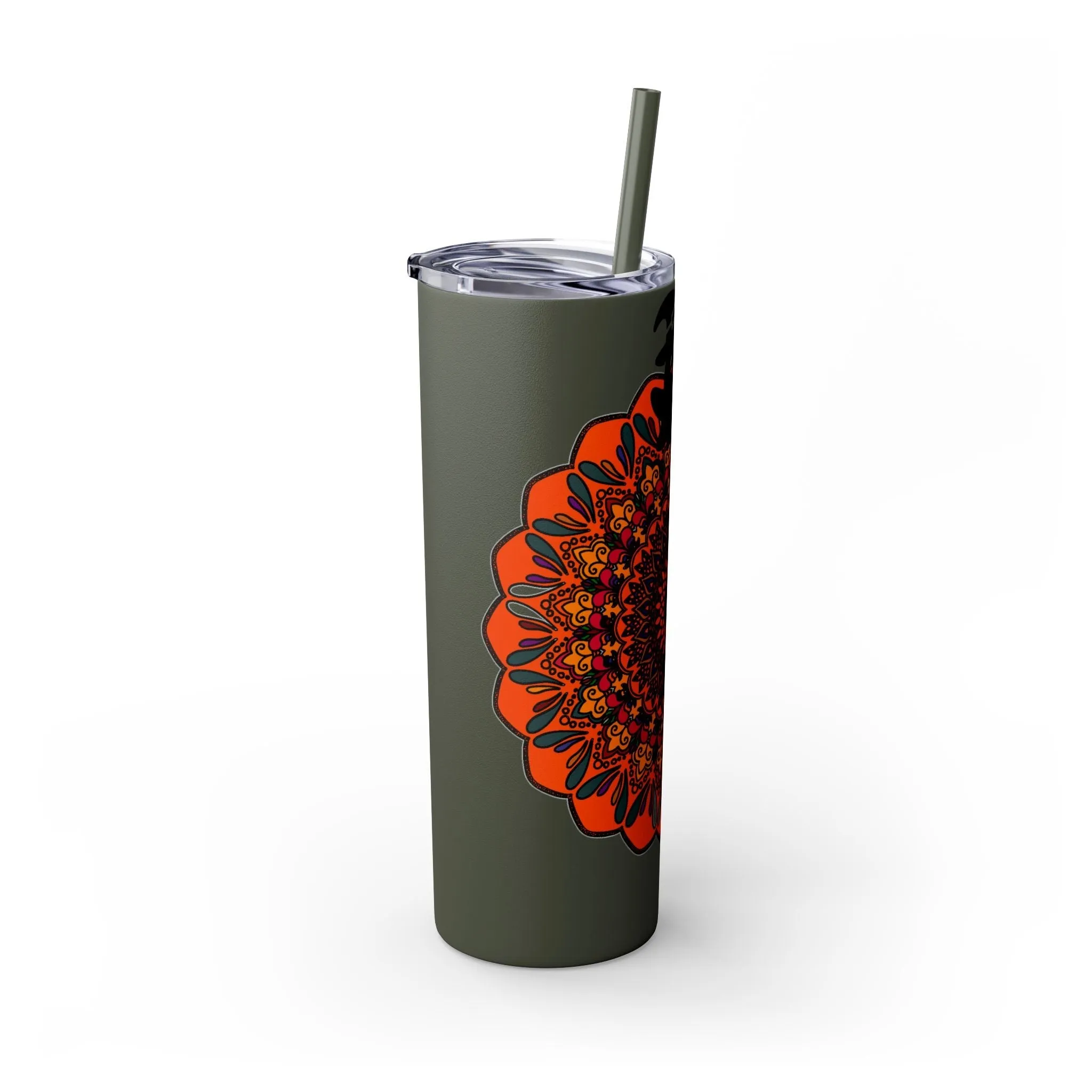 Hand-Drawn Halloween Mandala 20oz Tumbler - Hot/Cold - BPA-Free