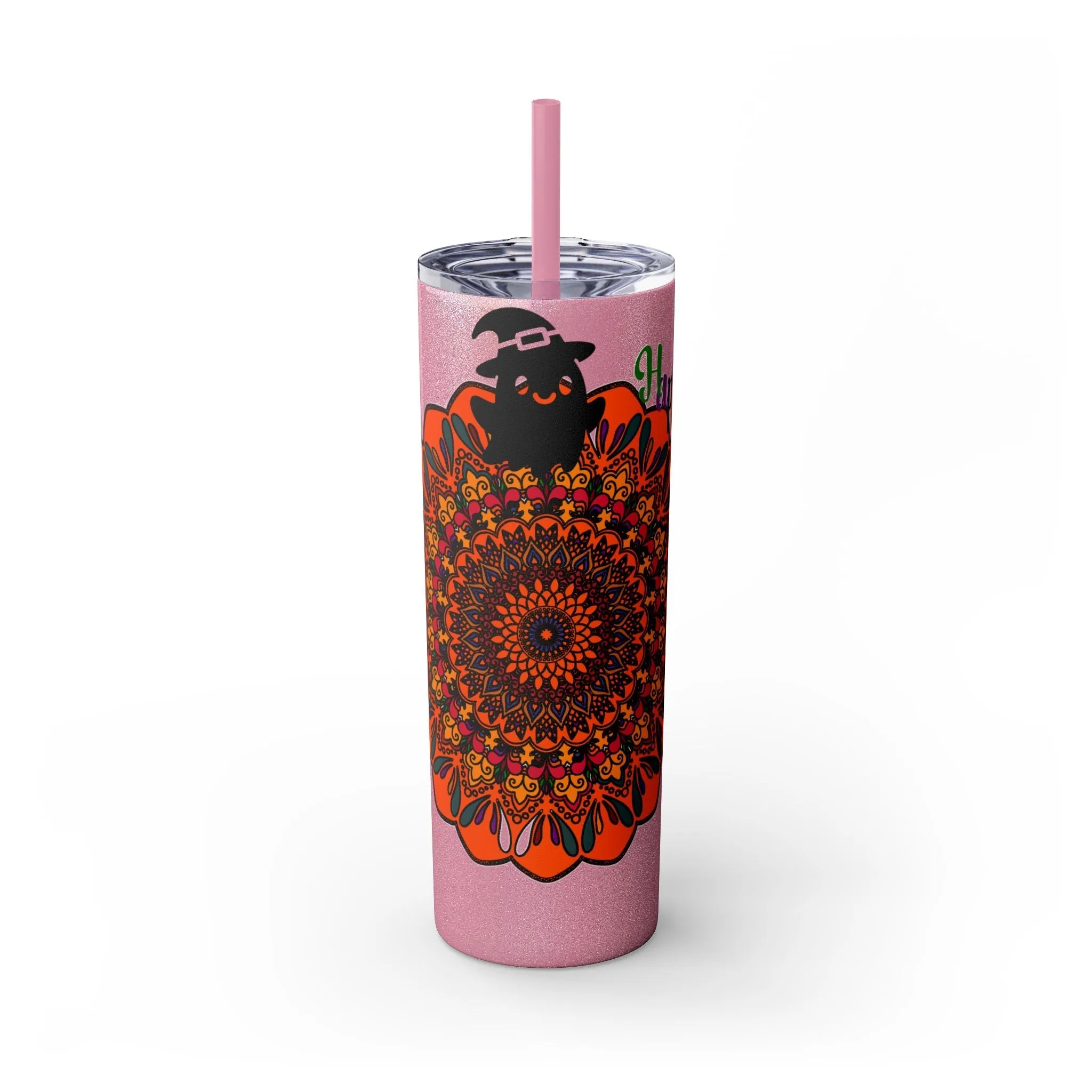 Hand-Drawn Halloween Mandala 20oz Tumbler - Hot/Cold - BPA-Free