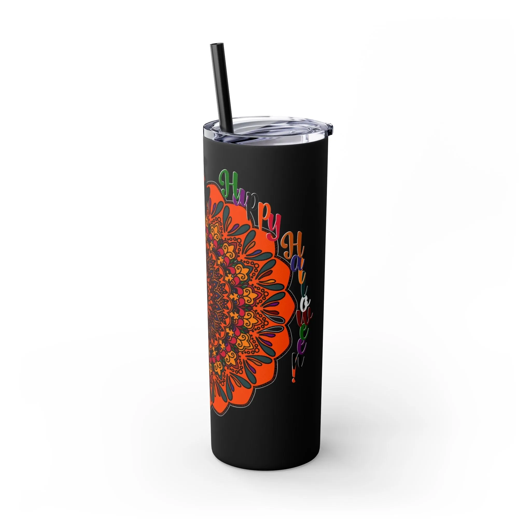 Hand-Drawn Halloween Mandala 20oz Tumbler - Hot/Cold - BPA-Free