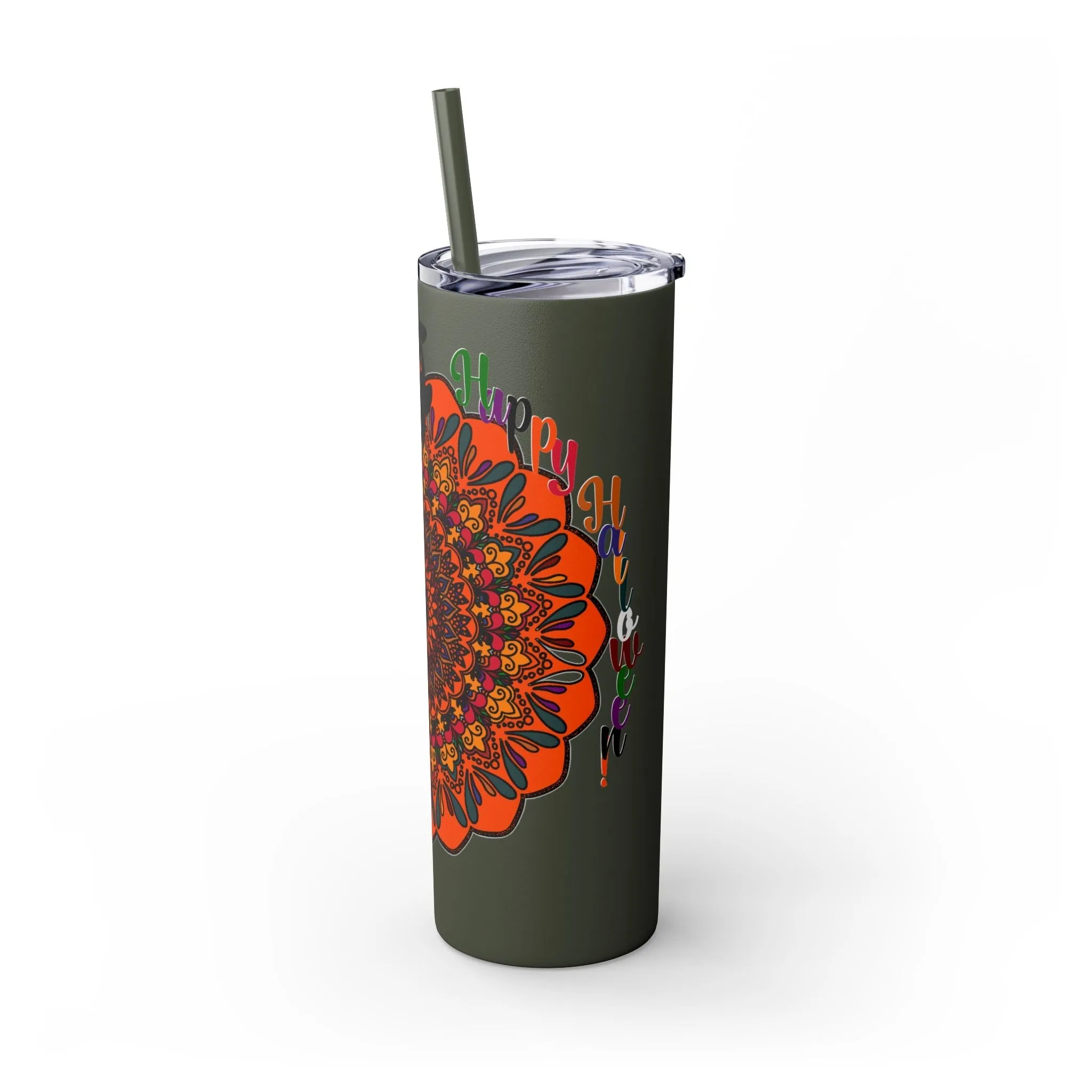 Hand-Drawn Halloween Mandala 20oz Tumbler - Hot/Cold - BPA-Free