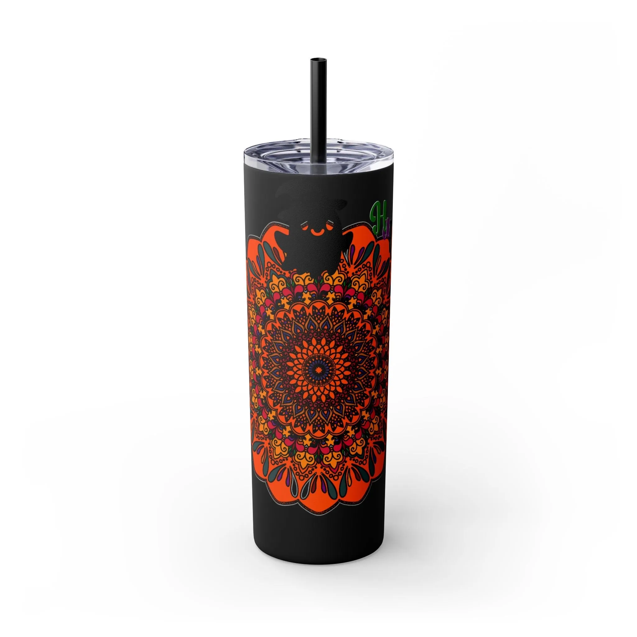 Hand-Drawn Halloween Mandala 20oz Tumbler - Hot/Cold - BPA-Free