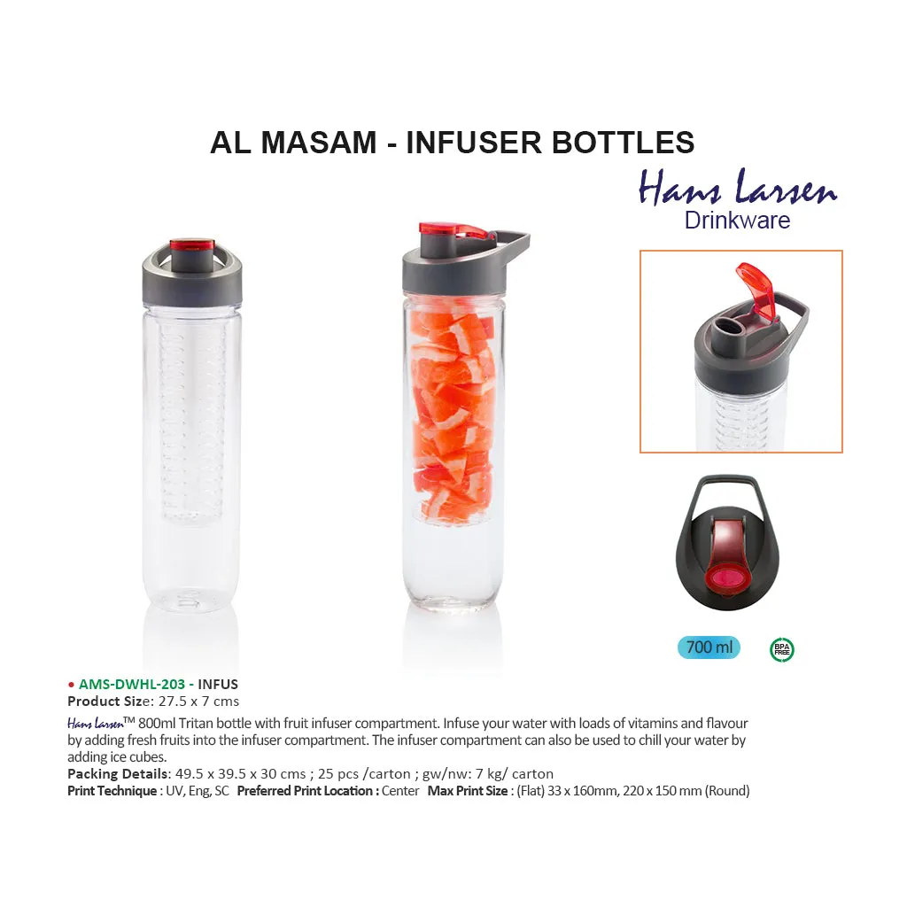 Hans Larsen Infus Fruit Infuser Water Bottle Red