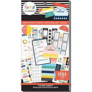 Happy Planner Bright Retro Sticker Book Value Pack