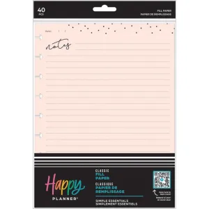 Happy Planner Classic Fill Paper Simple Essentials