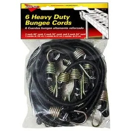 Heavy-Duty Bungee Cords, 6-Pk.