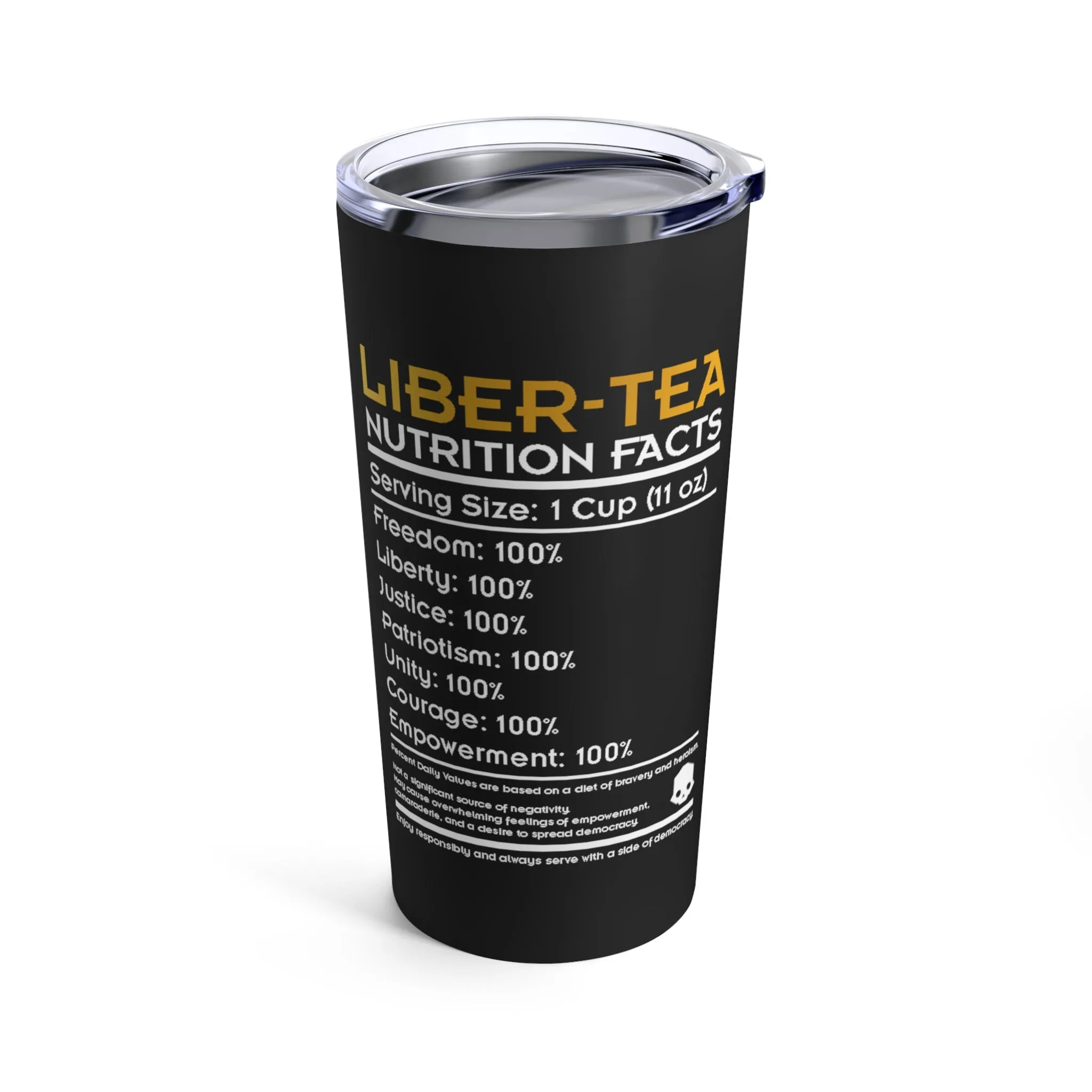 Helldivers 2 Liber-tea Black Tumbler 20oz How Bout A Nice Cup Of liber-tea cup mug tumbler bottle gift for him gift for her Liberty Libertea