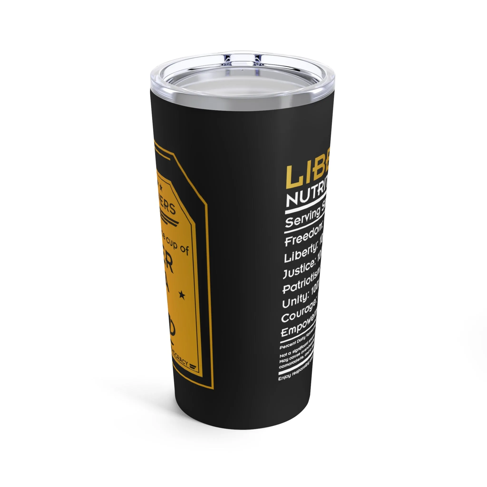 Helldivers 2 Liber-tea Black Tumbler 20oz How Bout A Nice Cup Of liber-tea cup mug tumbler bottle gift for him gift for her Liberty Libertea