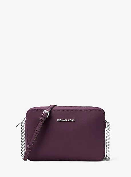 Jet Set Large Saffiano Leather Crossbody Bag