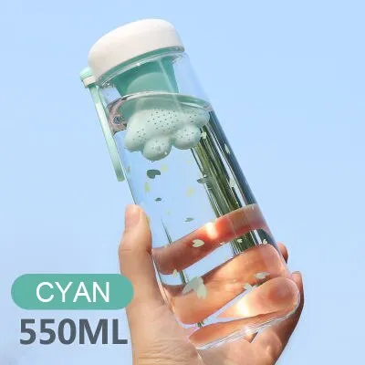 Kawaii Cat Claws Tea Filter Water Bottle