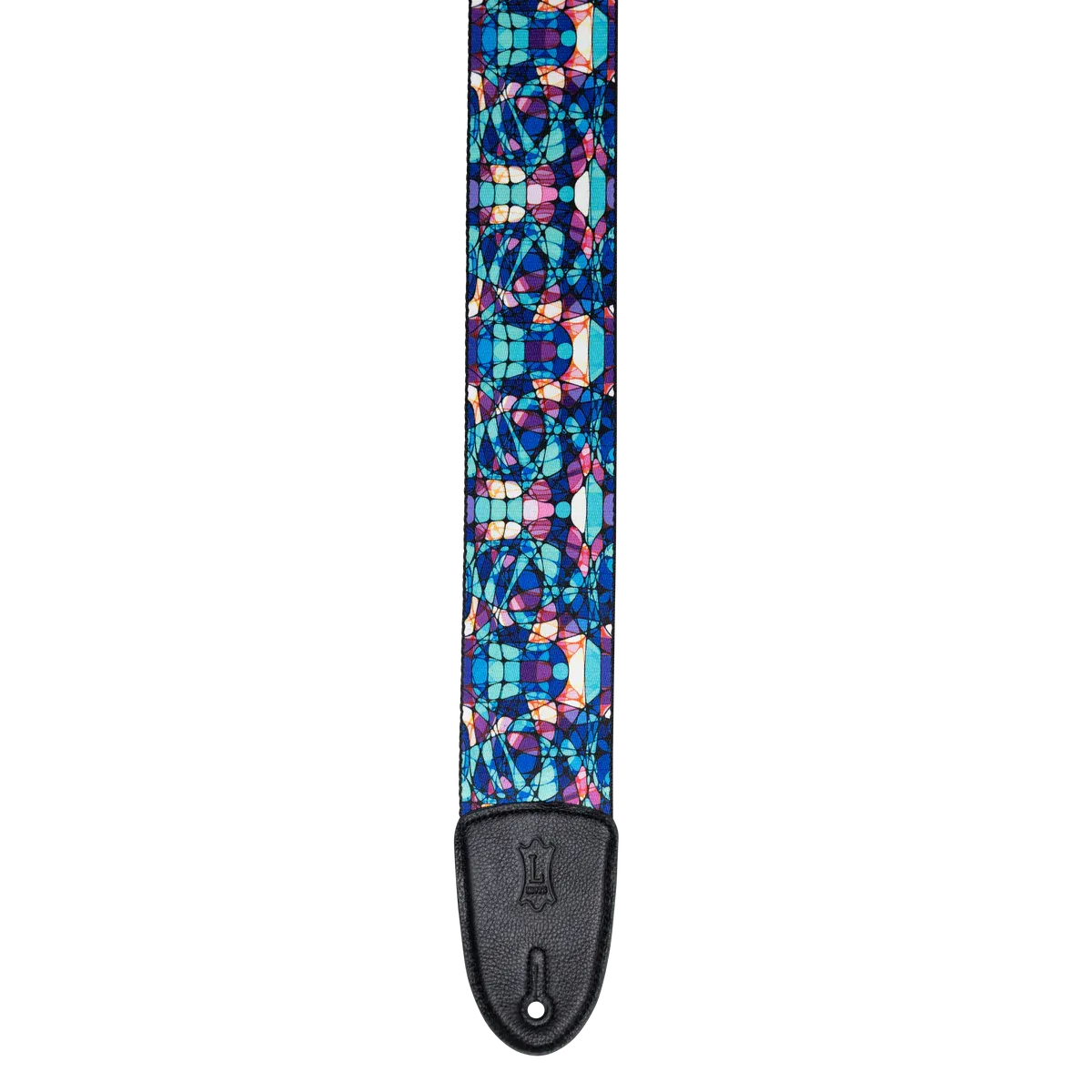 Levy's 3" Stained Glass Guitar Strap, Blue Mirage