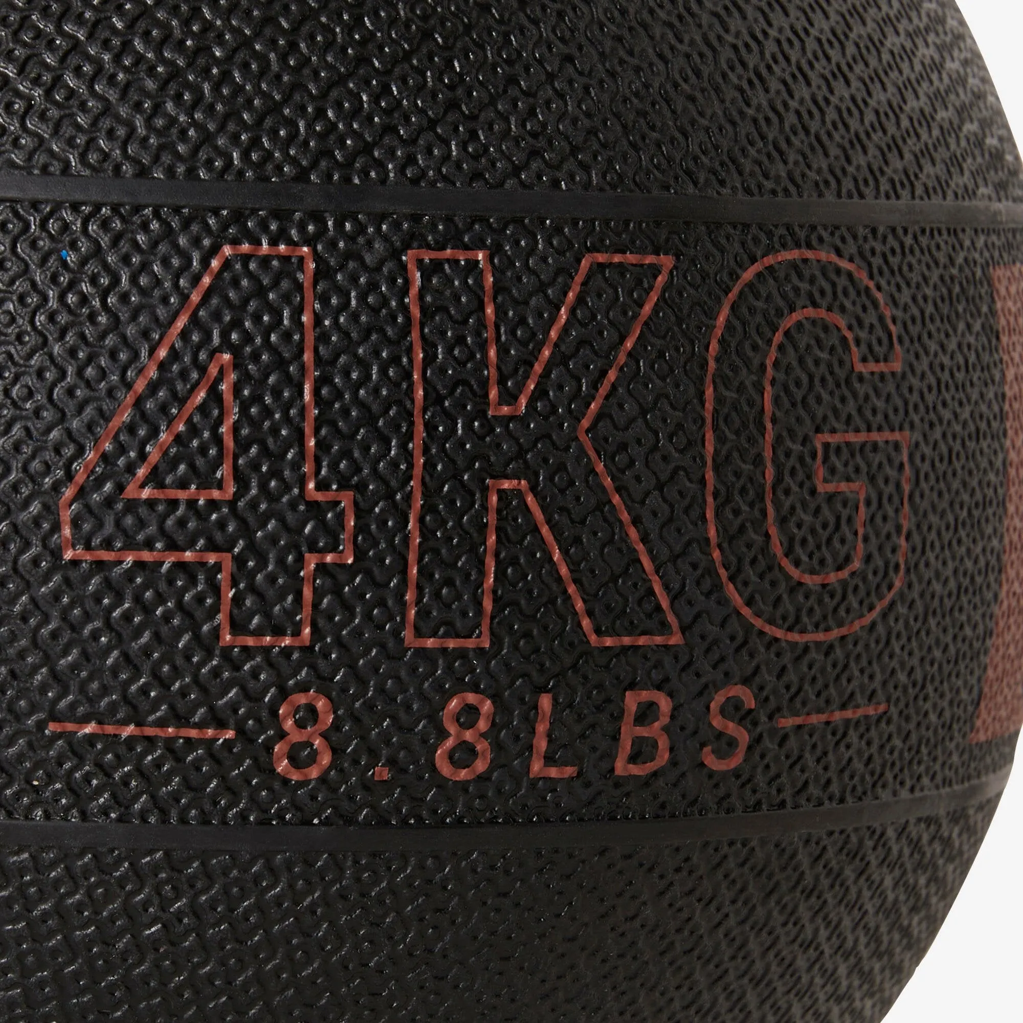 Medicine ball 4 kg black DOMYOS, sepia