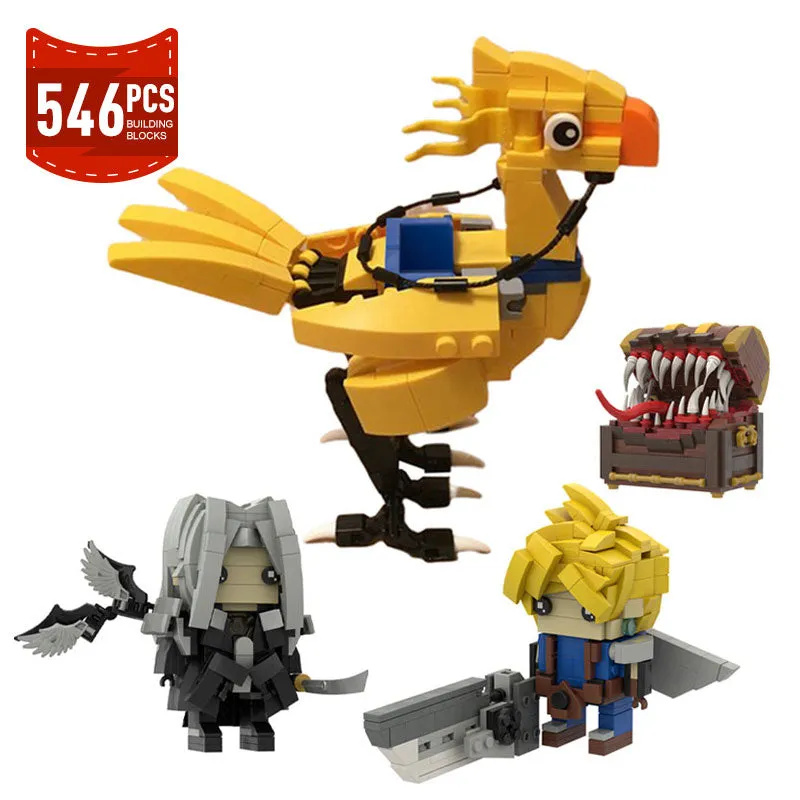 Moc Game Final Fantasied Animals Chocoboed Building Blocks Mascot Action Figure Kwehs Bricks Model Assembled Toys for Children