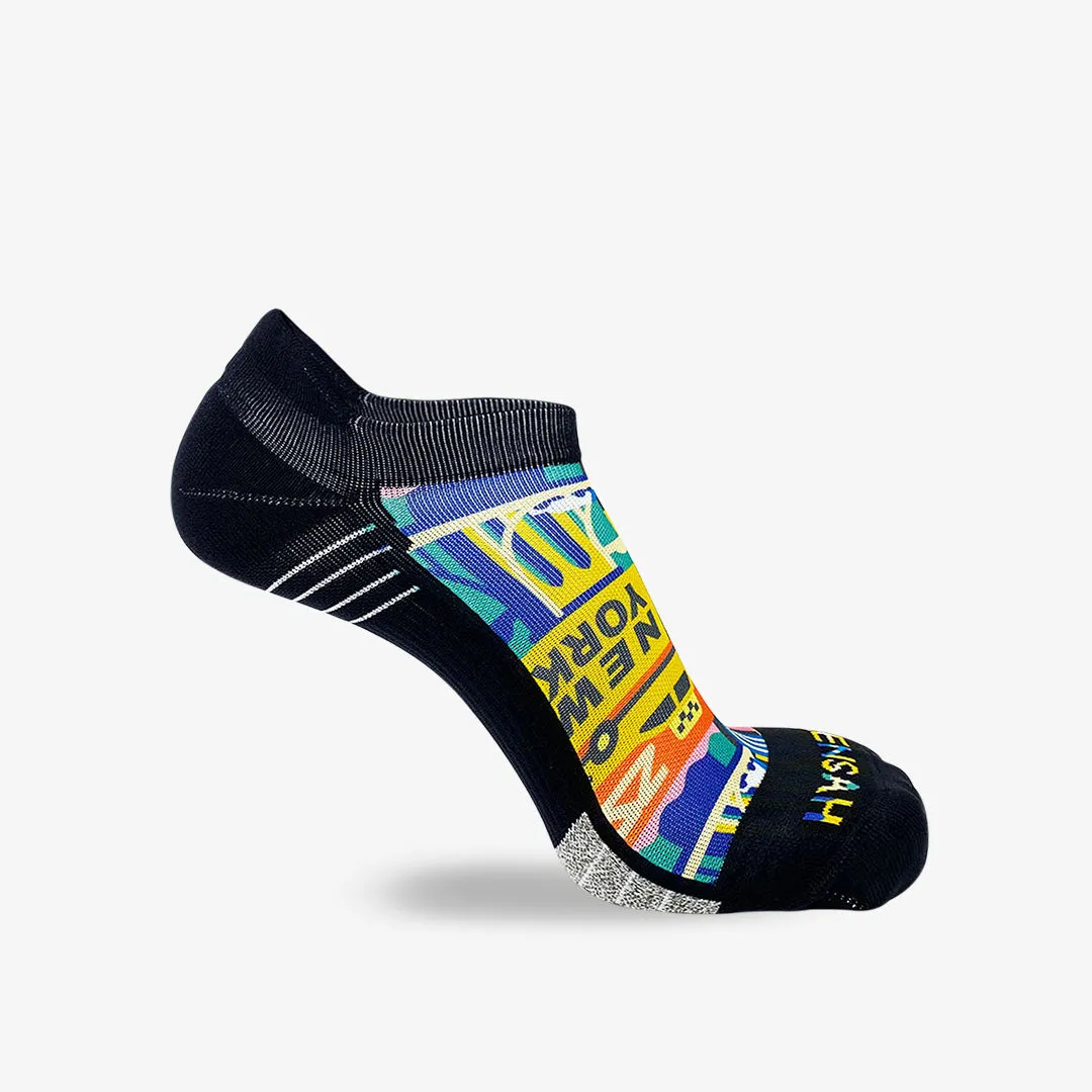 New York Blocks Running Socks (No Show)