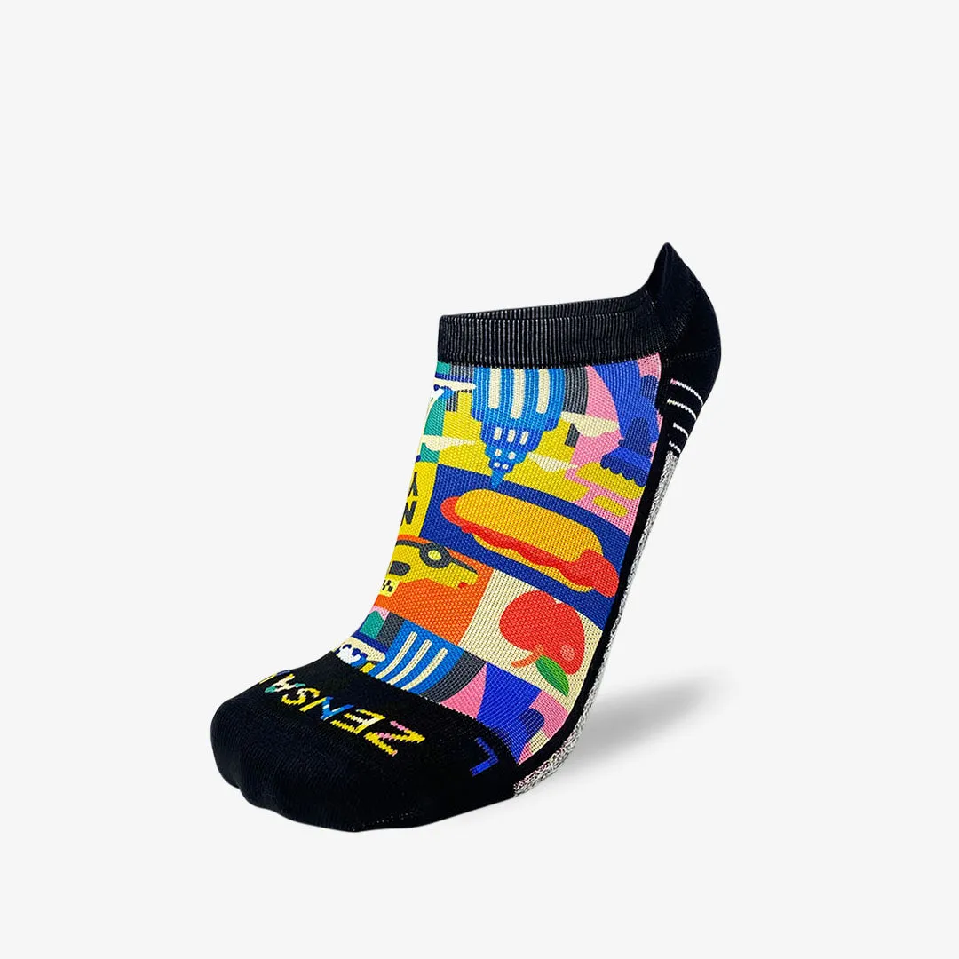 New York Blocks Running Socks (No Show)