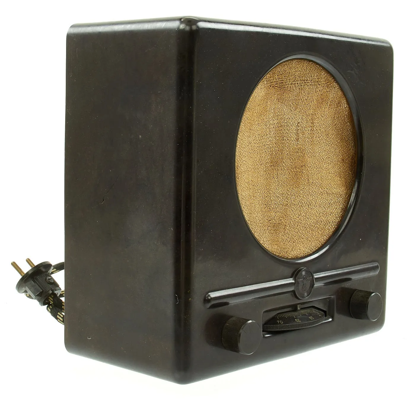 Original German WWII 1938 Kleinempfänger DKE 38 Radio by DERUFA Warsaw