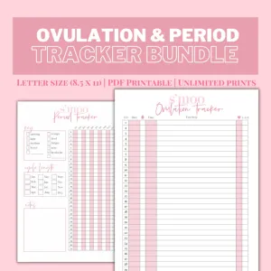 Ovulation and Period Tracker Bundle - Printable PDFs