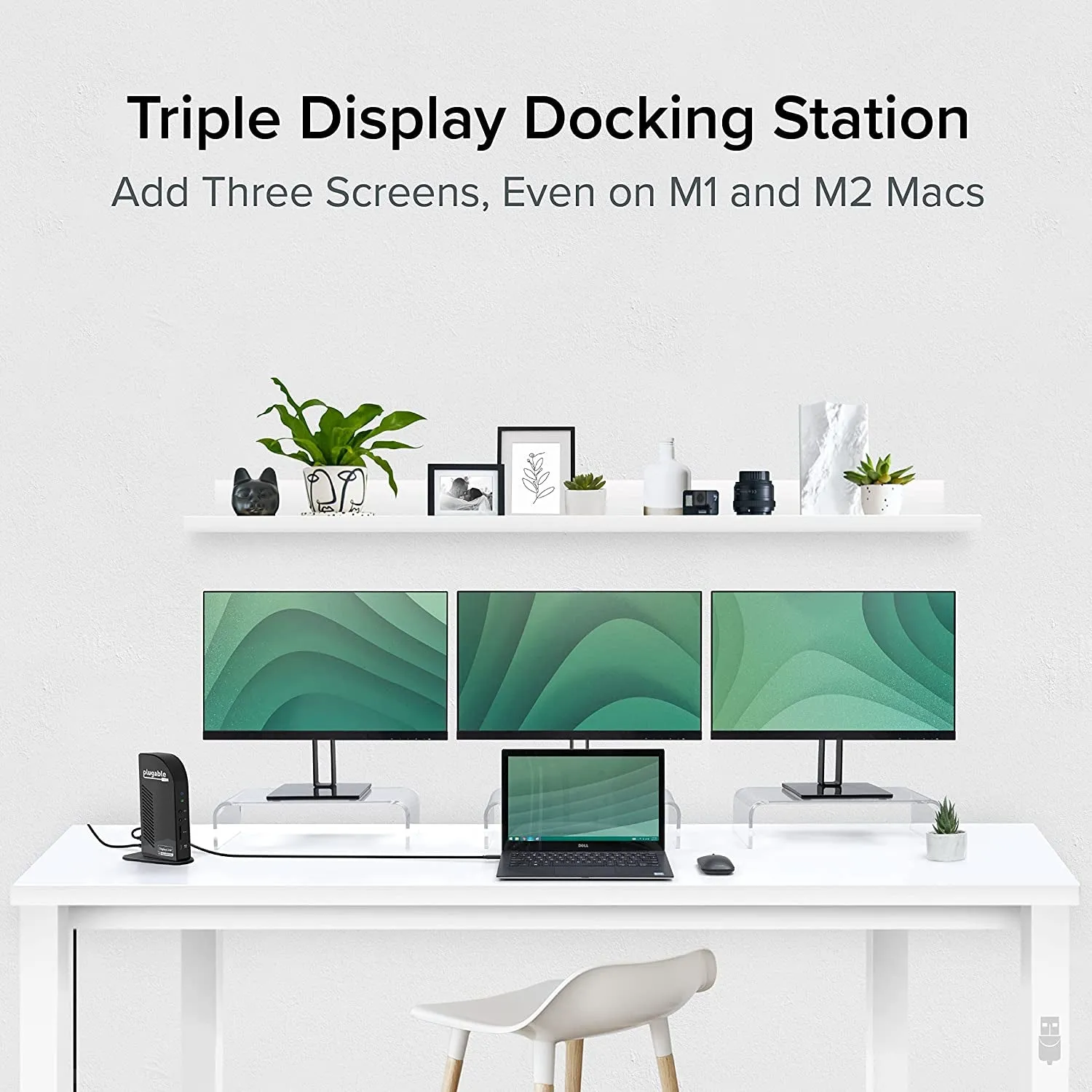 Plugable 13-In-1 USB-C Triple Monitor Docking Station with 100W Charging, Compatible with Windows, Mac, and Chrome with Thunderbolt 3/4 or USB-C (3X HDMI, 1X USB-C, 4X USB, Ethernet, SD Card Reader)