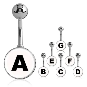 Printed Alphabet Letter Initial Belly Bars