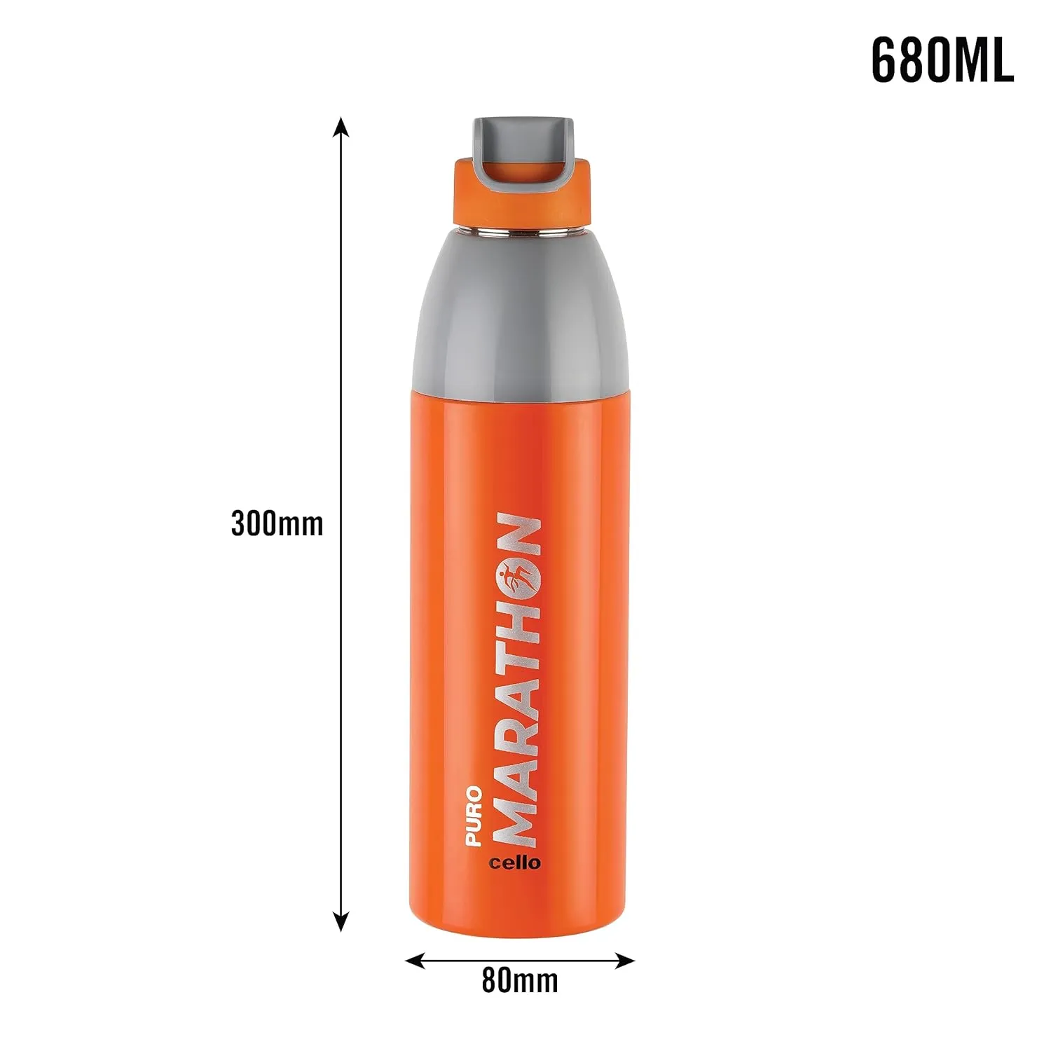 Puro Steel X Marathon Water Bottle with Inner Steel