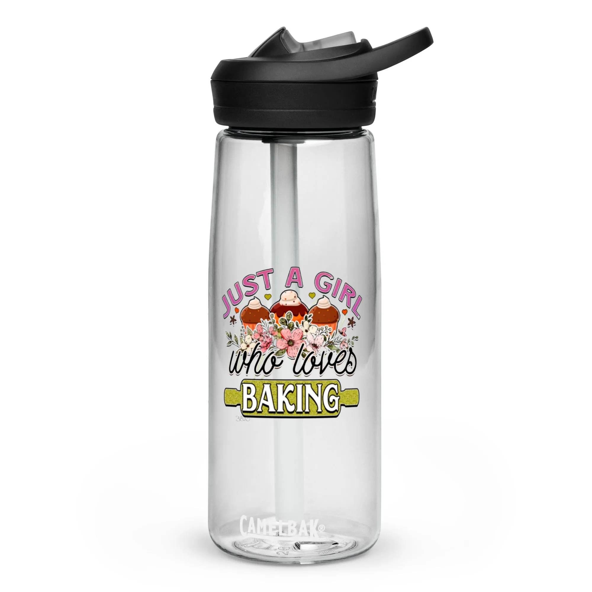 "Just A Girl Who Loves Baking" Sports water bottle