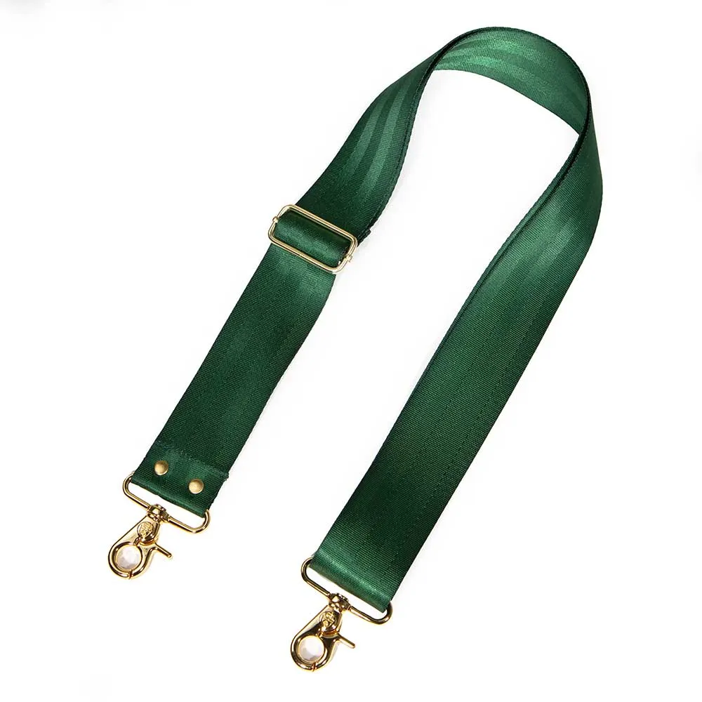 Satin Webbing Cross Body/Shoulder Strap- Hunter Green