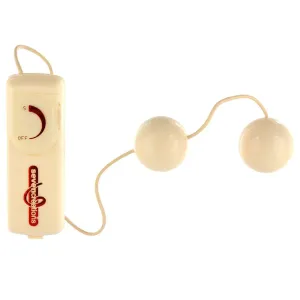 Seven Creations White Vibrating Orgasm Duo Balls